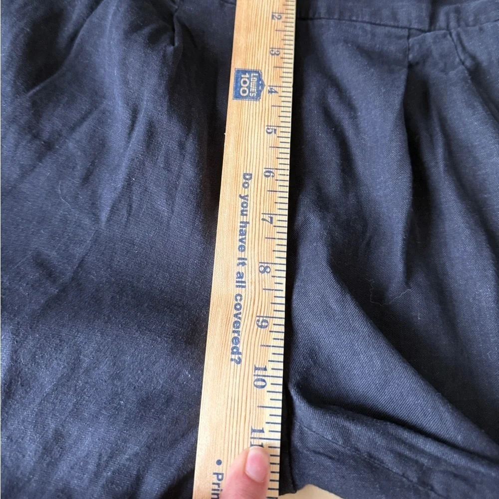 Babaton Aritzia Black Straight Leg  Linen Blend Pants